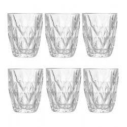 Jogo 6 Copos 270ml Vidro Diamond